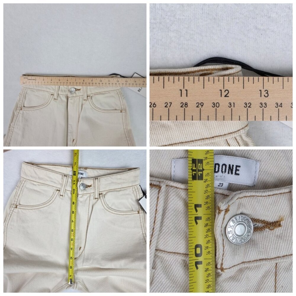 RE/DONE 70s Cigarette Jeans Rinsed Birch High Rise Straight Leg NWT Sz 23 - Picture 12 of 13